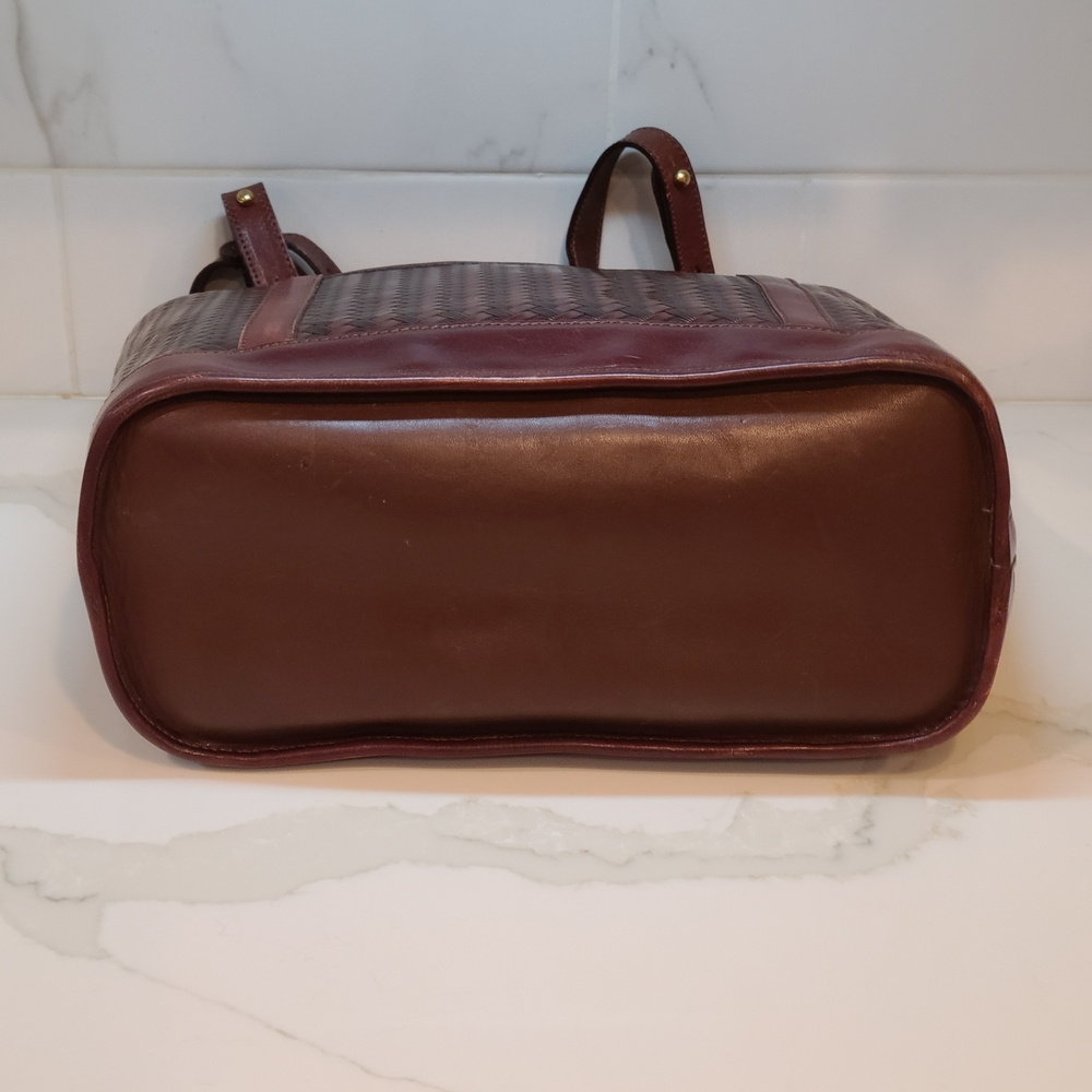 Brahmin Vintage Dark Brown Leather Tote - Picture 7 of 13